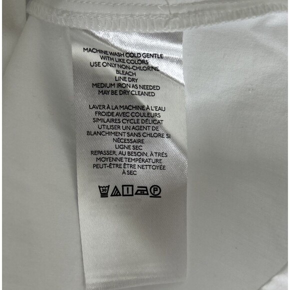 Maeve White Midi Dress Flutter Sleeves V Neckline Empire Waist Romantic Size L - Picture 8 of 9